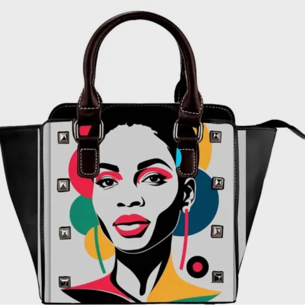 Afrocentric Multicolor Graphic Satchel Bag